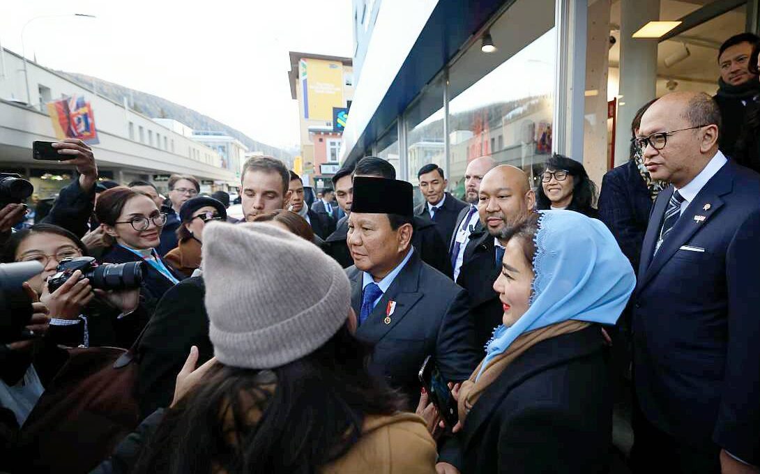 Presiden Prabowo Subianto tiba di Paviliun Indonesia WEF Davos