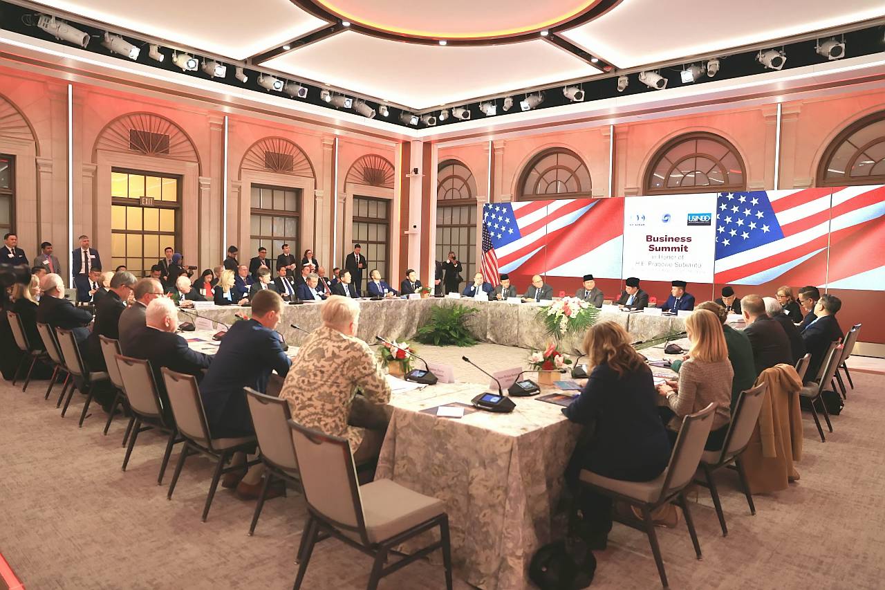Presiden Prabowo Subianto menghadiri Business Roundtable US-Indonesia di Washington DC