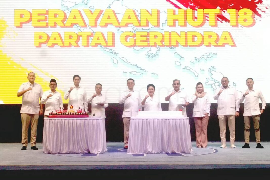 HUT ke 18 Gerindra di Gedung Nusantara V Senayan Jakarta
